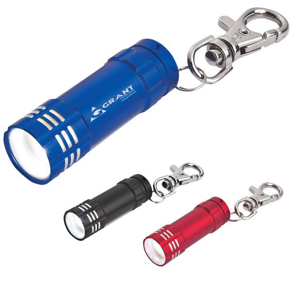 Main Product Image for Custom Printed Mini Aluminum LED Flashlight With Key Clip