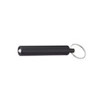 Mini Cylinder LED Flashlight Key Tag - Black