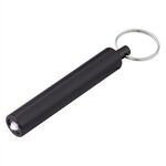 Mini Cylinder LED Flashlight Key Tag - Black