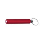 Mini Cylinder LED Flashlight Key Tag - Red