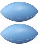 Mini Football Plastic 6" Two Sided Imprint - Baby Blue