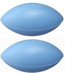Mini Football Plastic 6" Two Sided Imprint - Baby Blue