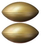 Mini Football Plastic 6" Two Sided Imprint - Gold