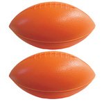 Mini Football Plastic 6" Two Sided Imprint - Orange