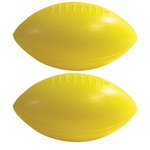 Mini Football Plastic 6" Two Sided Imprint - Yellow