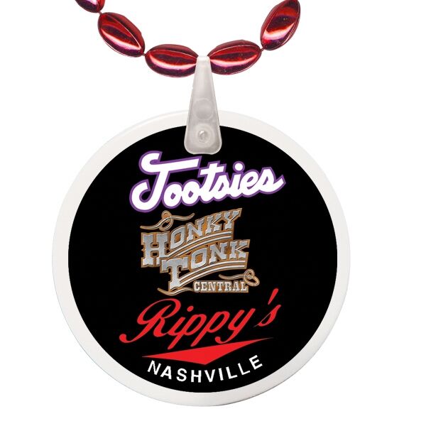 Main Product Image for Mini Football Shaped Mardi Gras Beads With Decal On Disk