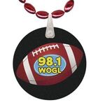 Mini Football Shaped Beads with Imprint Direct on Disk -  