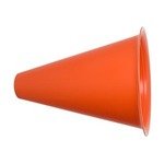 Mini Megaphones - 8" - Orange