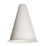 Mini Megaphones With Pop Off Disk - 8" - White