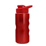 Mini Peak - 22 oz. Metalike Bottle -Drink Thru Lid Digital - Metallic Red
