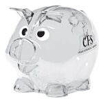 Mini Plastic Piggy Bank - Clear