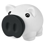 Mini Prosperous Piggy Bank - White with Black