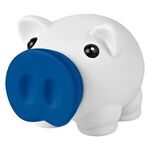 Mini Prosperous Piggy Bank - White With Blue