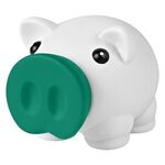 Mini Prosperous Piggy Bank - White With Green