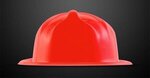 Mini Red Plastic Firefighter Hat - Red