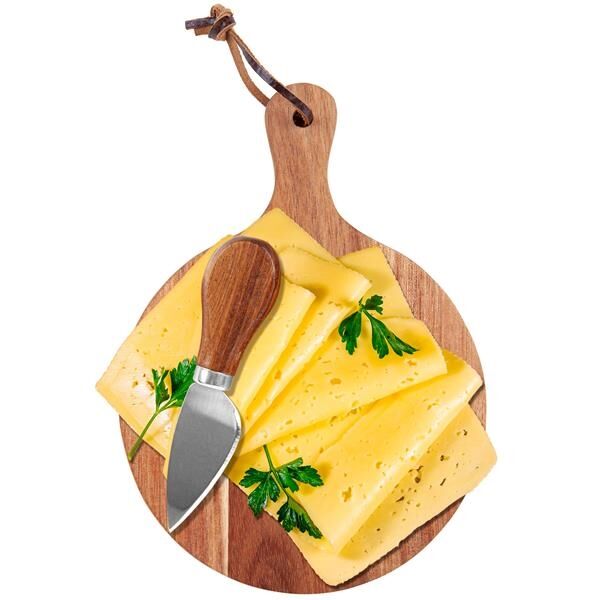 Main Product Image for Mini Round Cheese Board & Knife Set