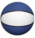 Mini Rubber Basketball Two Color 5" - Blue-white