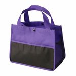 Mini Snap Non-Woven Lunch Tote - Purple