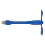 Mini USB Fan With 3-Way Connector - Blue