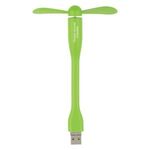 Mini USB Fan With 3-Way Connector - Lime