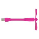 Mini USB Fan With 3-Way Connector - Pink