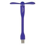 Mini USB Fan With 3-Way Connector - Purple