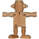 Mini Wood Robot - Brown