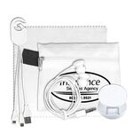 Mobile Tech Car Accessory Kit with Charging Cables - White