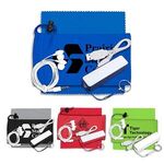 Mobile Tech Power Bank Accessory Kit with Earbuds in Pouch - Royal Blue