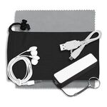 Mobile Tech Power Bank Accessory Kit with Earbuds in Pouch -  