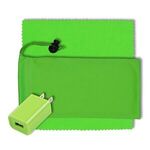 Mobile Tech Wall Charger Kit in Microfiber Cinch Pouch -  