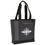 Mod Zippered Tote - Gray