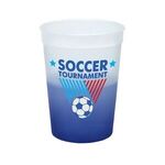 Mood™ 12 oz. Stadium Cup, Full Color Digital - Frosted to Blue