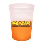 Mood™ 12 oz. Stadium Cup, Full Color Digital - Frosted to Orange