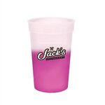 Mood™ 12 oz. Stadium Cup, Full Color Digital - Frosted to Pink