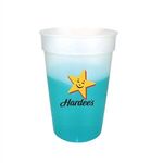 Mood™ 12 oz. Stadium Cup, Full Color Digital - Frosted To Turquoise
