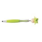MopTopper (TM) Screen Cleaner With Stylus Pen - Lime Green