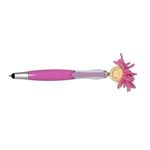 MopTopper (TM) Screen Cleaner With Stylus Pen - Pink