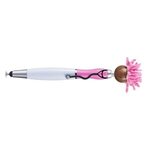 MopToppers(R) Screen Cleaner with Stethoscope Stylus Pen - Pink