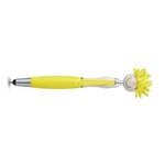 MopToppers(R) Wheat Straw Screen Cleaner with Stylus Pen - Yellow
