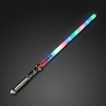 Multi Color Flashing Light Saber - Silver-clear