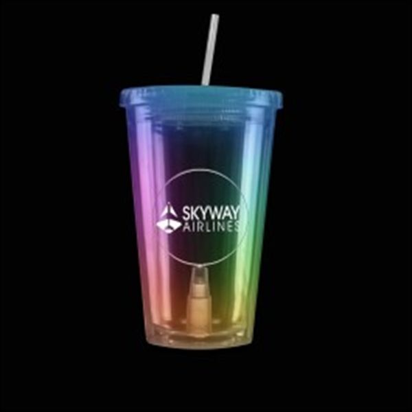 Main Product Image for Light Up Travel Cup With Round Insert 16 Oz