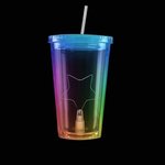 Multi Color Light Up Travel Cup with Star Insert - Multi Color