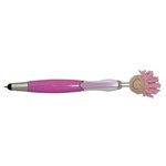 Multi-Culture MopTopper (TM) Screen Cleaner with Stylus Pen - Pink