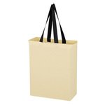 Natural Cotton Canvas Grocery Tote Bag - Black