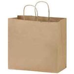 Natural Kraft Carry-Out Bags - Flexo Ink - Natural Kraft Brown