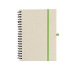 Natural Paper Spiral Notebook - Natural With Lime