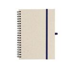 Natural Paper Spiral Notebook - Natural With Navy