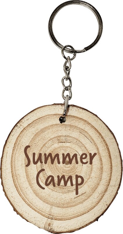 Main Product Image for Natural Wood with Rings Keyring