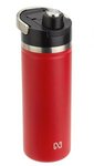 NAYAD(TM) Traveler 18 oz Stainless Bottle with Twist-Top Spout - Medium Red
